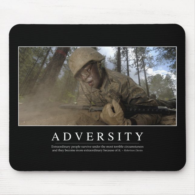 Adversity: Inspirational Quote Mouse Pad (Front)