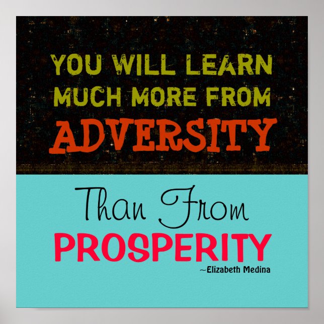 Adversity vs Prosperity ~ Poster 12"x12" (Front)