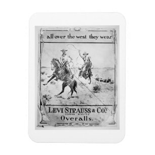 Advert for Levi Strauss & Co, c.1900 (litho) Magnet