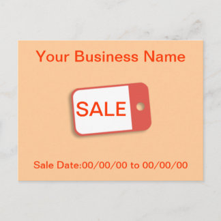 Advertise Sale Postcard