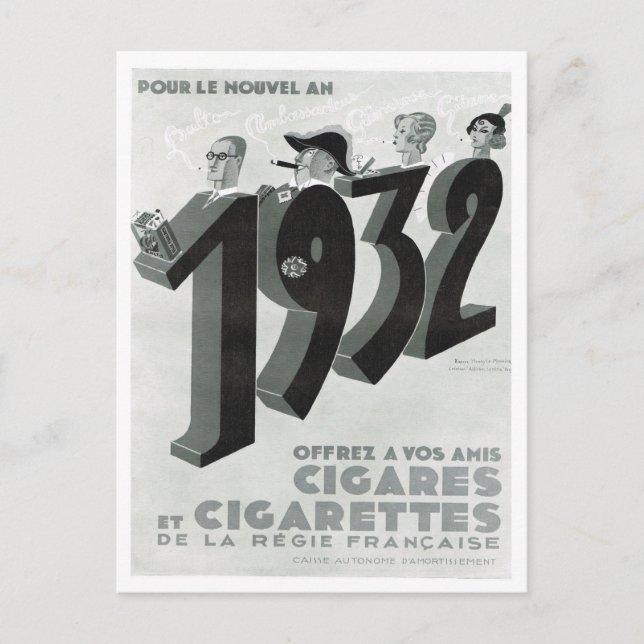 Advertisement, Cigars, Cigarettes Postcard (Front)
