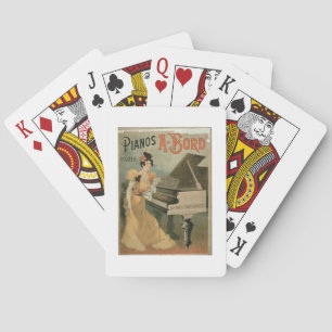Advertisement for 'A. Bord Pianos, Paris' (colour Playing Cards