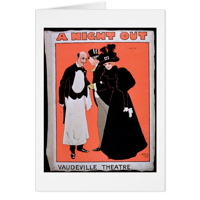 Advertisement for 'A Night Out', at the Vaudeville (Front)