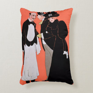 Advertisement for 'A Night Out', at the Vaudeville Decorative Pillow