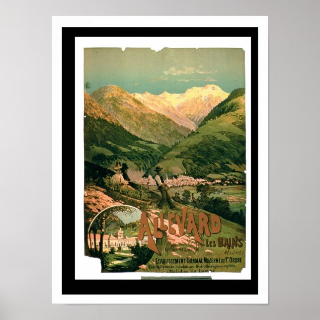 Advertisement for 'Allevard Les Bains', Isere (col Poster (Front)