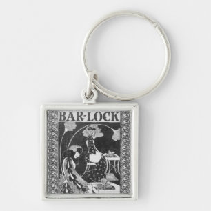Advertisement for Bar-Lock Typewriters, c.1895 Keychain