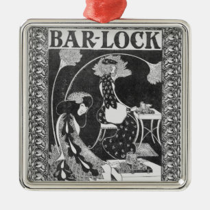Advertisement for Bar-Lock Typewriters, c.1895 Metal Ornament