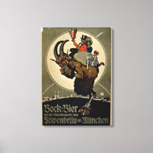 Advertisement for 'Bock Beer from Lowenbrau Brewer Canvas Print