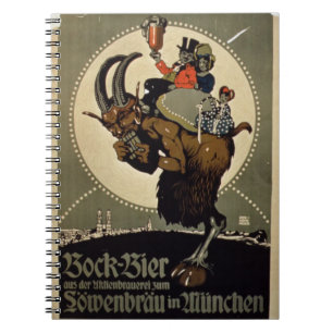Advertisement for 'Bock Beer from Lowenbrau Brewer Notebook
