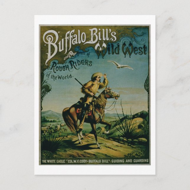 Advertisement for 'Buffalo Bill's Wild West and Co Postcard (Front)
