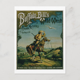 Advertisement for 'Buffalo Bill's Wild West and Co Postcard