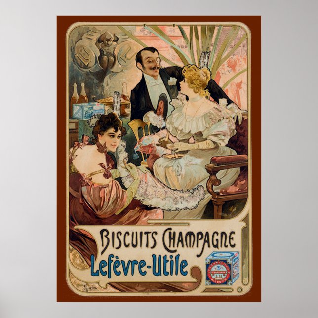 Advertisement for Champagne Biscuits Poster (Front)