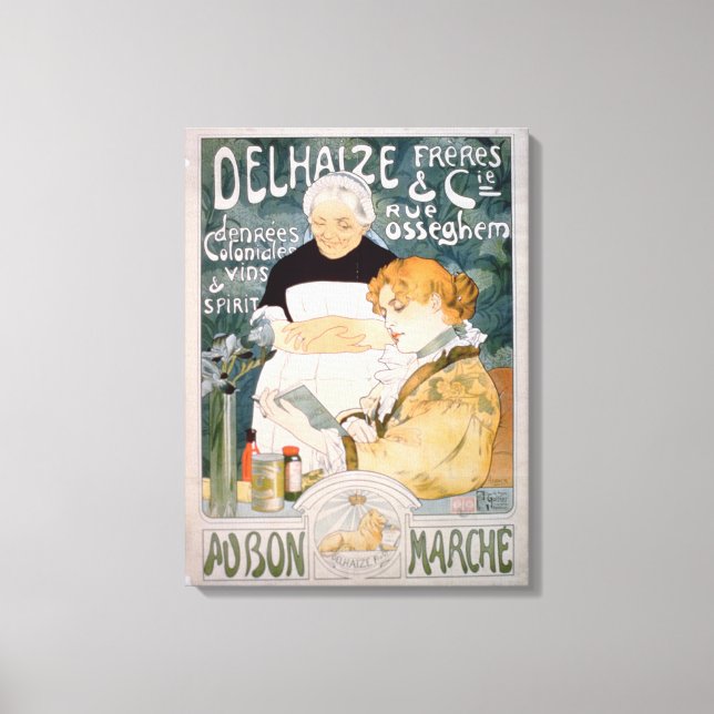 Advertisement for Delhaize, Brothers and Co. at th Canvas Print (Front)