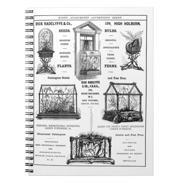 Advertisement for 'Dick Radclyffe & Co.' Rustic Ad Notebook (Front)