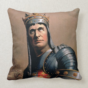Advertisement for 'John McCullough as Richard III' Throw Pillow