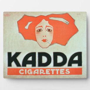 Advertisement for 'Kadda Cigarettes' (colour litho Plaque