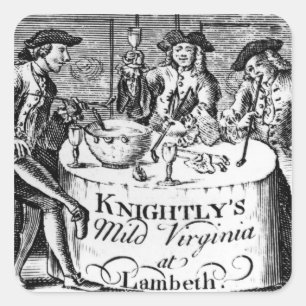 Advertisement for 'Knightly's Mild Virginia Square Sticker