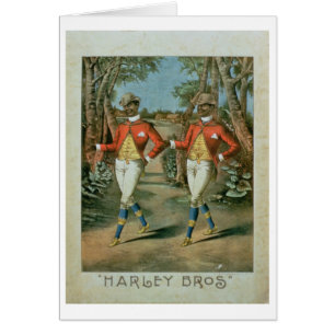 Advertisement for the 'Harley Brothers' (colour li