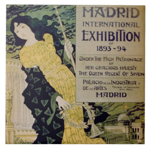 Advertisement for the 'Madrid International Exhibi Tile