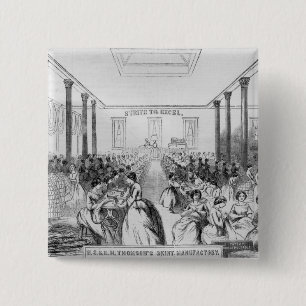 Advertisement for Thomson's Skirt Manufacture 2 Inch Square Button