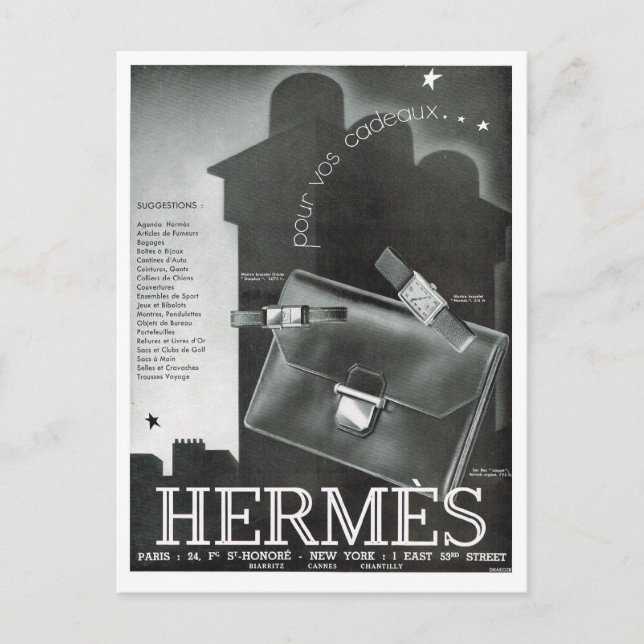 Advertisement,  Hermes Postcard (Front)