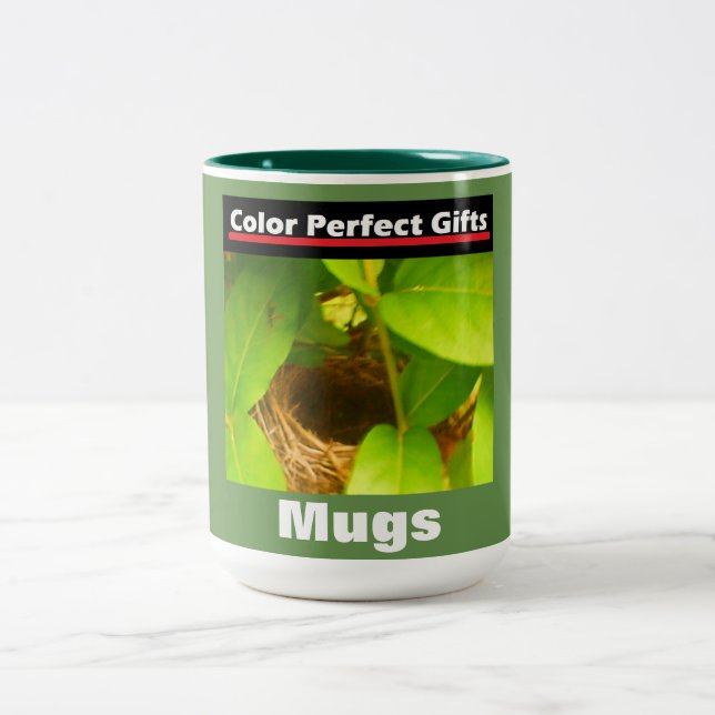 Advertisement Hummingbird Nest Two-Tone Coffee Mug (Center)
