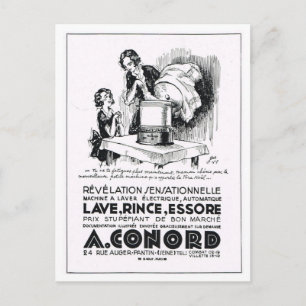 Advertisement, Washing machine Holiday Postcard