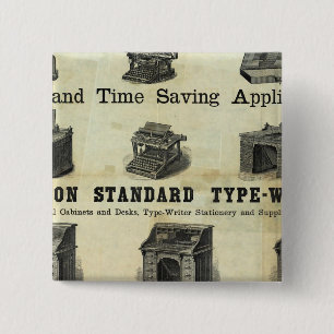 Advertisement with Guide Map 2 Inch Square Button