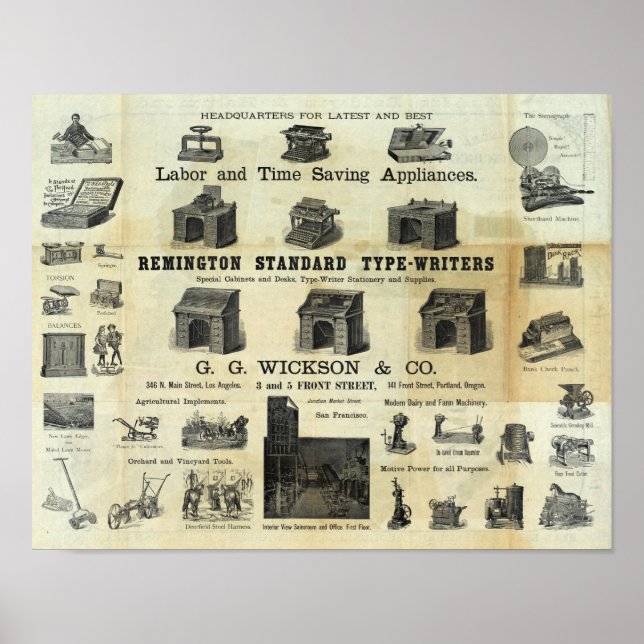 Advertisement with Guide Map Poster (Front)