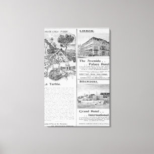 Advertisements for La Turbie Restaurant, Canvas Print