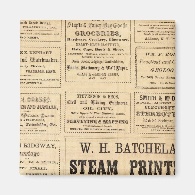 Advertisements for oil magnet (Front)