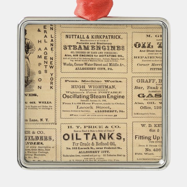 Advertisements Metal Ornament (Front)