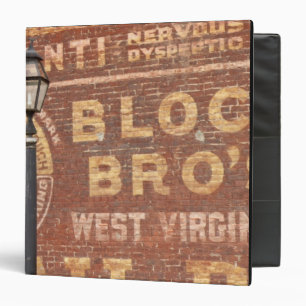 Advertisements on side of building binder