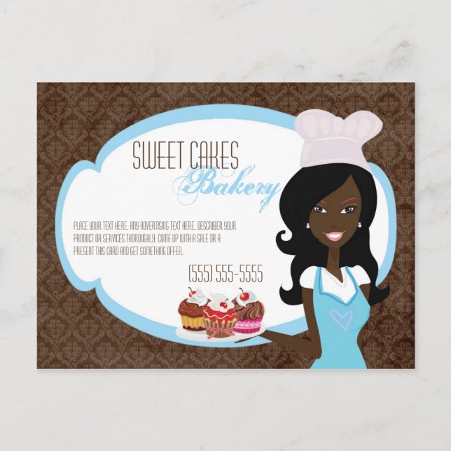 Advertising Card African American Baker Cup Cakes (Front)