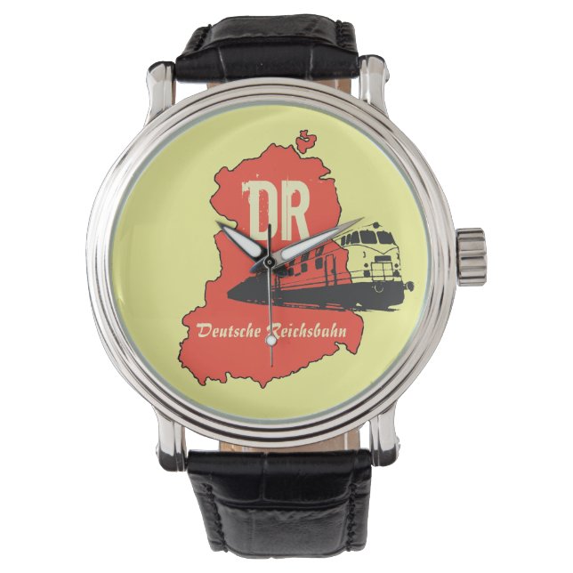 advertising design of the German Reichbahn DDR. Watch (Front)