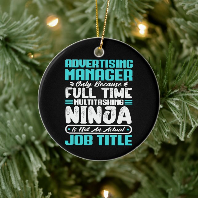 Advertising Manager Job Title Profession Skills Ceramic Ornament (Tree)