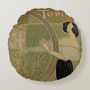 Advertisment for the 'Theatre Royal' Round Pillow