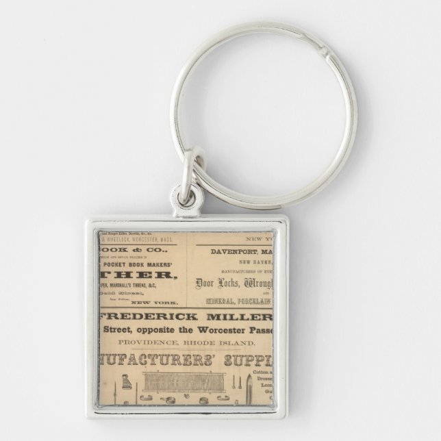 Advertisments by nine companies keychain (Front)