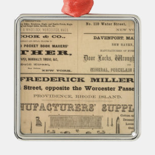 Advertisments by nine companies metal ornament