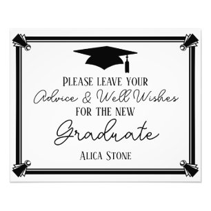 advice and well wishes graduation party sign