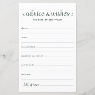 Advice and Wishes