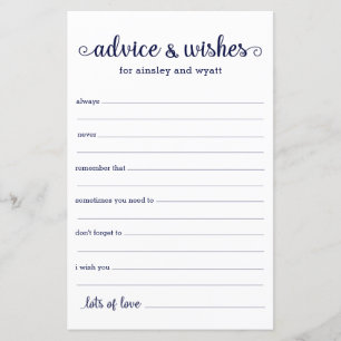 Advice and Wishes