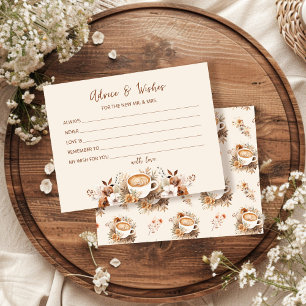 Advice and Wishes Coffee Bridal Shower Card