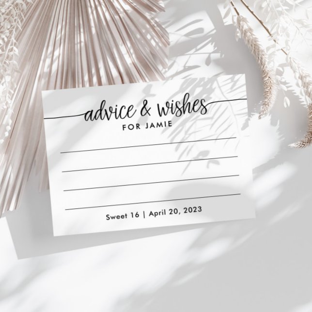 Advice and Wishes for Birthday, Customized & Lined Enclosure Card (Creator Uploaded)