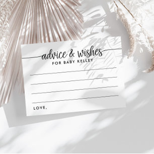 Advice and Wishes for the Baby Customized Lined Enclosure Card