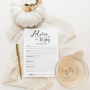 Advice and Wishes For The Bride-to-be Card