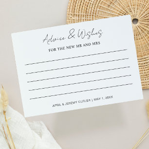 Advice and Wishes For The New Mr and Mrs Game Enclosure Card