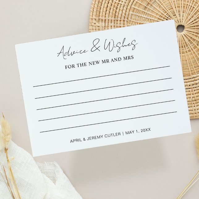 Advice and Wishes For The New Mr and Mrs Game Enclosure Card (Creator Uploaded)