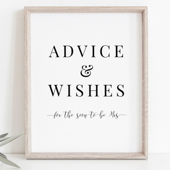 Advice and Wishes For The Soon To Be Mrs Sign (Creator Uploaded)