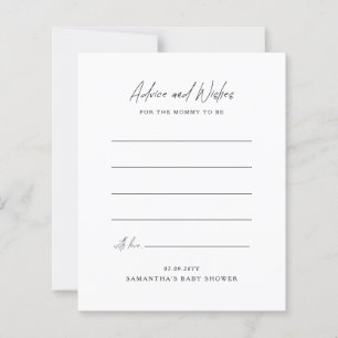 Advice and Wishes Mommy To Be Baby Shower Card